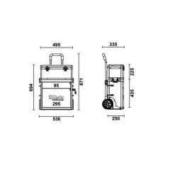 BETA Chariot Porte-outils 2 Modules Superposables - C41S - 041000001 -BESSEY shop beta chariot porte outils 2 modules superposables c41s 041000001 2