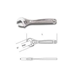 BETA Clé à Molette Ouverture Graduée Chromée – 111