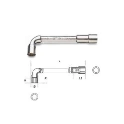 BETA Clé à Pipe Débouchée Chromée - 937