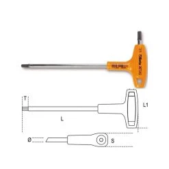 BETA Clé Mâle 6 Pans à Poignée En T - 96T - 000960935