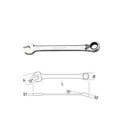 BETA Clé Mixte à Cliquet Réversible - 142