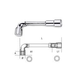 BETA Clés à Pipe Débouchée Chromée Polie - 932