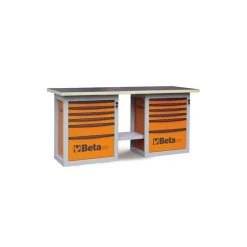 BETA Établi "ENDURANCE" 2 Servantes 12 Tiroirs - C59B