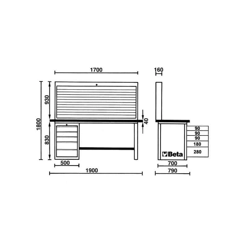 BETA Etabli MasterCargo 165 Outils 5700A 5 BETA Etabli MasterCargo 165 Outils 5700A – Image 5