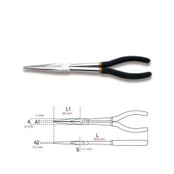 BETA Pince Extra-longue Becs Demi-ronds 1009L/A - 010090008