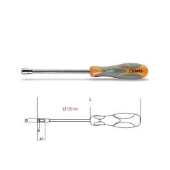 BETA Tournevis à Douille 6 Pans 4 Mm Série Longue - 943BX