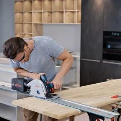 BOSCH Scie Plongeante 140mm 18V 5.5Ah GKT18V-52GC + Rail - 0615990M0A -BESSEY shop bosch scie plongeante 140mm 18v 55ah gkt18v 52gc rail 0615990m0a 3