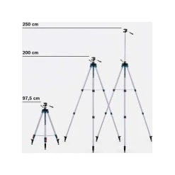 BOSCH Trépied 1/4" 97.5 à 250 Cm - BT250 - 0601096A00 -BESSEY shop bosch trepied 1 4 975 a 250 cm bt250 0601096a00 3