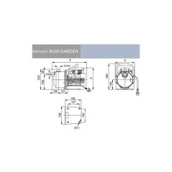 LOWARA Xylem LOWARA Pompe Autoamorçante Pour Eau Claire 0,90 KW - BGM9 Garden -BESSEY shop lowara pompe autoamorcante pour eau claire 090 kw bgm9 garden 2
