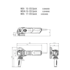 METABO Meuleuse 125 Mm - WEV 17-125 Q - 600516000 -BESSEY shop metabo meuleuse 125 mm wev 17 125 q 600516000 4