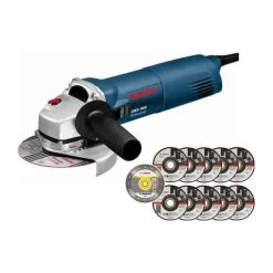 PACK - BOSCH Meuleuse Ø 125 Mm 1400 W + 11 Disques - GWS1400 Pack