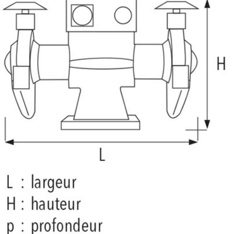 SIDAMO Touret à Meuler 119 M-M/D.150 / 400 V Tri - 20113002 2 SIDAMO Touret à Meuler 119 M-M/D.150 / 400 V Tri - 20113002 – Image 2