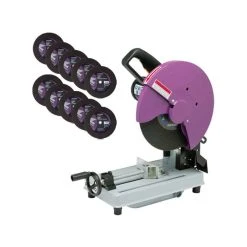 SIDAMO Tronçonneuse MCS 350A + 10 Disques Abrasifs