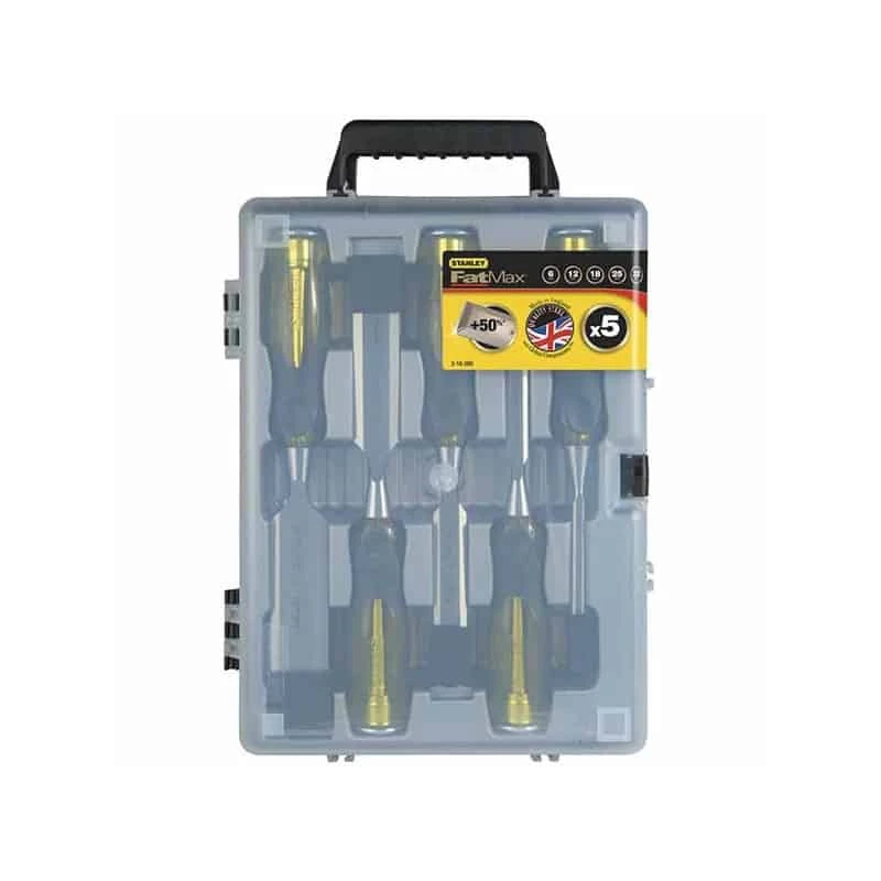 STANLEY Coffret 5 Ciseaux à Bois FatMax - 2-16-271 2 STANLEY Coffret 5 Ciseaux à Bois FatMax - 2-16-271 – Image 2