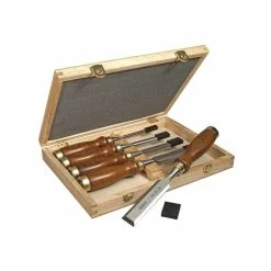 STANLEY Coffret 5 Ciseaux à Bois Manche En Bois - 2-16-217